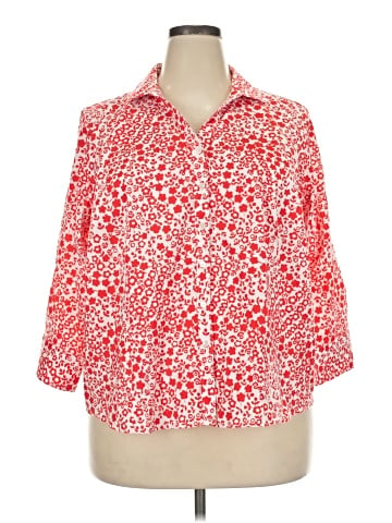 Talbots 3/4 Sleeve Button-Down Shirt (view 1)