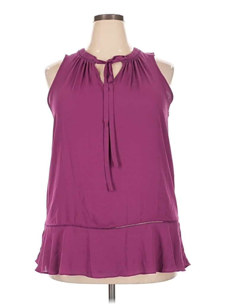Pre-owned Mossimo Sleeveless Blouse In Purple