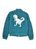 Cat & Jack 100% Polyester Argyle Teal Jacket Size 10 - 12 - photo 2