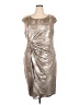 Connected Apparel Metallic Silver Cocktail Dress Size 20 - photo 1