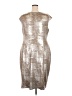 Connected Apparel Metallic Silver Cocktail Dress Size 20 - photo 2