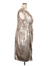 Connected Apparel Metallic Silver Cocktail Dress Size 20 - photo 4