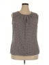 Merona 100% Polyester Brown Sleeveless Blouse Size XXL - photo 1