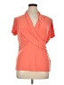 DKNY Orange Short Sleeve Blouse Size XL - photo 1