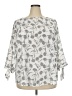 41Hawthorn 100% Polyester Gray 3/4 Sleeve Blouse Size 3X - photo 1