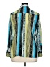 Dana Buchman 100% Polyester Animal Print Teal Long Sleeve Blouse Size XL - photo 2