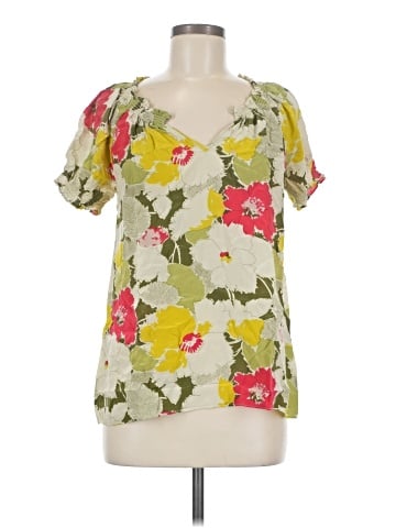 Joie Short Sleeve Silk Top (view 1)