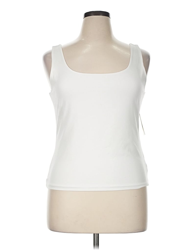 Spanx Tank Top White Square Neckline Tops