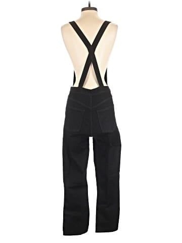 Madewell Cali Demi-Boot Overalls in Black Frost (view 2)