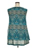 Veranee Paisley Teal Sleeveless Top Size 3X - photo 2