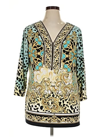 JM Collection 3/4 Sleeve Blouse (view 1)