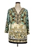 JM Collection Animal Print Gold 3/4 Sleeve Blouse Size 1X - photo 1
