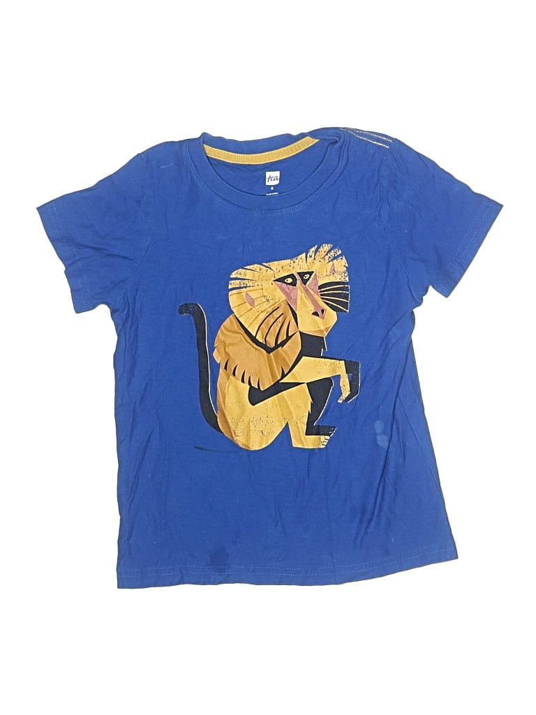 Pre-owned Tea Kids' Short Sleeve T-shirt In Blue
