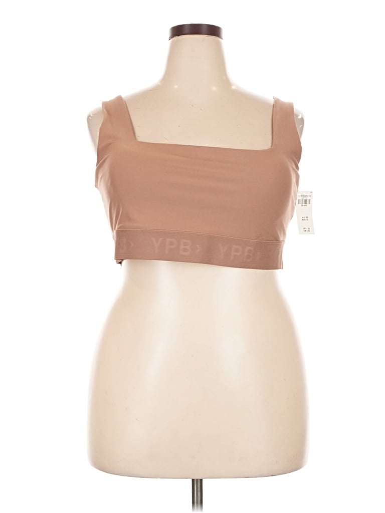 Ypb Tank Top Brown Strapless Neckline Tops