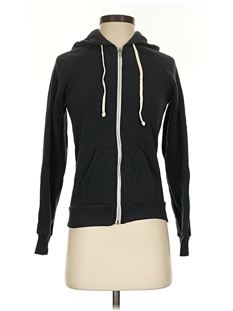 Alternative Earth Zip Up Hoodie In Black