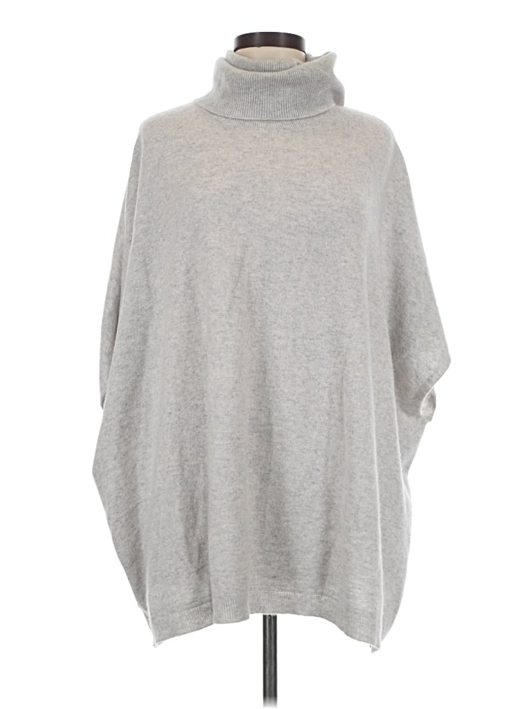Pre-owned Garnet Hill Poncho In Gray