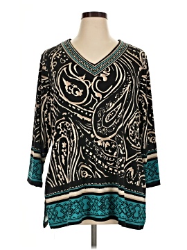 Jm Collection 3/4 Sleeve Blouse
