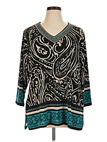 JM Collection 3/4 Sleeve Blouse (view 1)