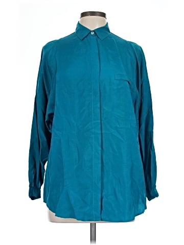Kenar Long Sleeve Silk Top (view 1)