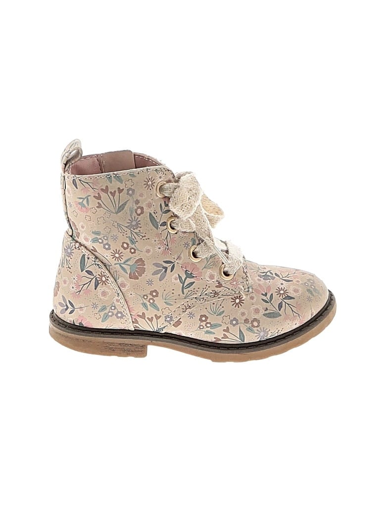 Pre-owned Cat & Jack Kids' Ankle Boots In Ivory
