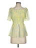 Moon River 100% Polyester Yellow Short Sleeve Blouse Size S - photo 1