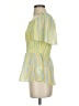 Moon River 100% Polyester Yellow Short Sleeve Blouse Size S - photo 5