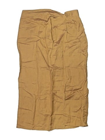 Madewell Linen-Blend Knotted Midi Skirt (view 1)