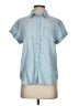 Caslon Blue Short Sleeve Button-Down Shirt Size XS - photo 1