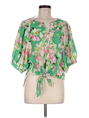 Rose + Olive 3/4 Sleeve Blouse (view 1)