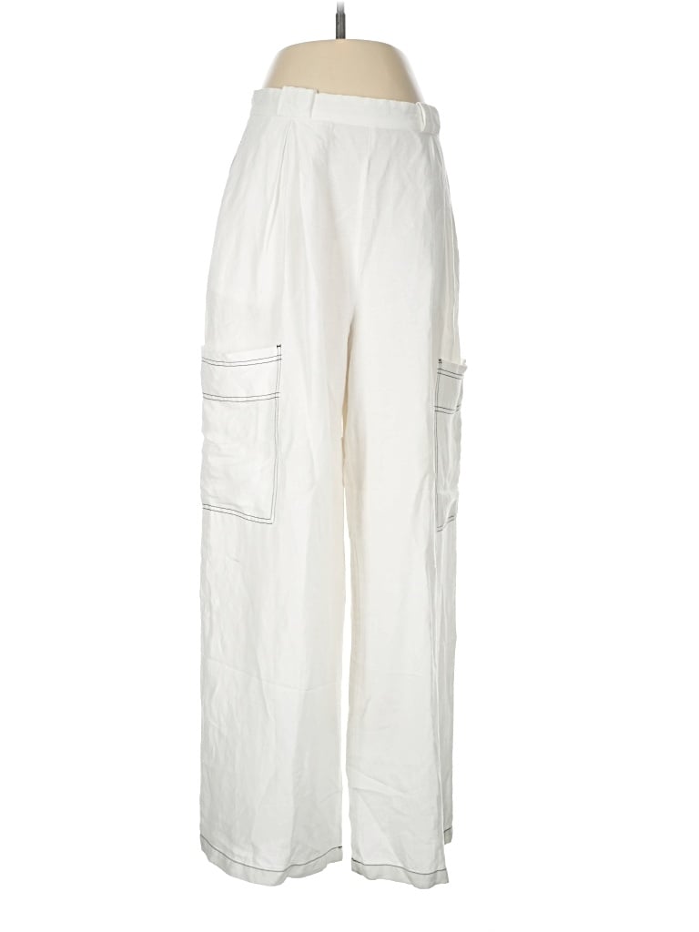 Pre-owned Yfb Linen Pants In White