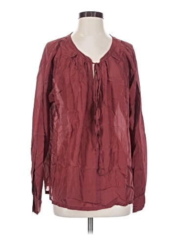 ALESSIA SANTI Long Sleeve Silk Top (view 1)