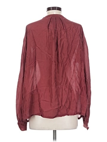 ALESSIA SANTI Long Sleeve Silk Top (view 2)