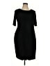 Connected Apparel Solid Black Cocktail Dress Size 18 - photo 1