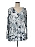 Susan Graver Silver Long Sleeve Blouse Size M - photo 1