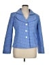 D. Vine 100% Polyester Print Blue Blazer Size 16 - photo 1
