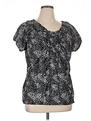 Worthington Short Sleeve Blouse (view 1)