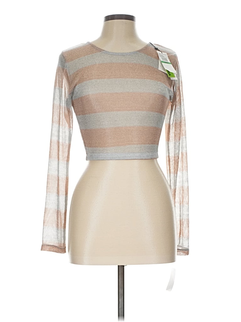Pre-owned Sam Edelman Long Sleeve T-shirt In Tan