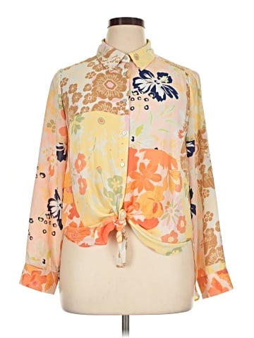 Rose + Olive Long Sleeve Blouse (view 1)