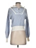Jessica Simpson Checkered-gingham Blue Pullover Sweater Size XS - photo 1