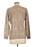 J. McLaughlin 100% Cashmere Animal Print Tan Cashmere Pullover Sweater Size L - photo 2