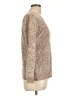 J. McLaughlin 100% Cashmere Animal Print Tan Cashmere Pullover Sweater Size L - photo 4