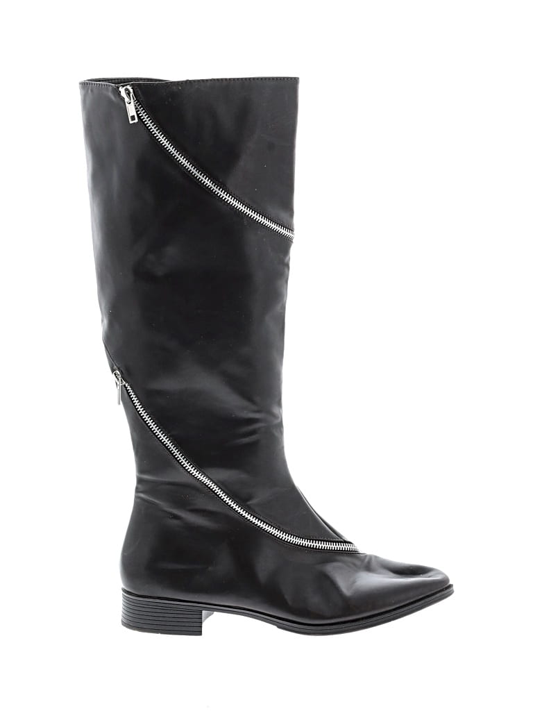 Pre-owned Just Fab Boots In Black