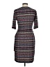Connected Apparel Print Gray Casual Dress Size 8 - photo 2