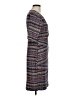 Connected Apparel Print Gray Casual Dress Size 8 - photo 4