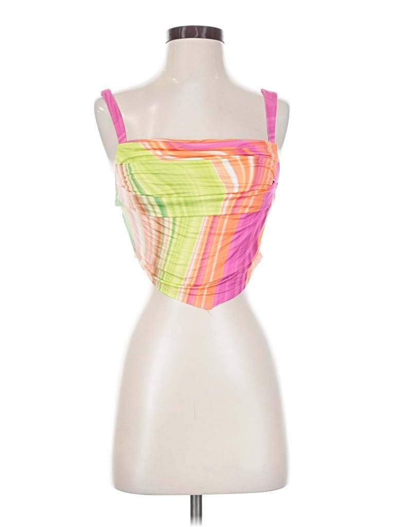 Pre-owned Afrm Tank Top Pink Strapless Neckline Tops