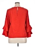 J.Crew 100% Polyester Red 3/4 Sleeve Top Size 16 - photo 2