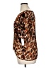 Calvin Klein 100% Polyester Animal Print Brown Short Sleeve Blouse Size XL - photo 5