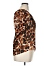 Calvin Klein 100% Polyester Animal Print Brown Short Sleeve Blouse Size XL - photo 4