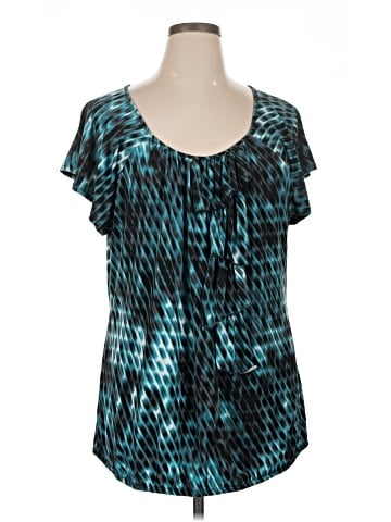 Worthington Short Sleeve Blouse (view 1)