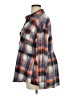 Unbranded 100% Polyester Plaid Blue Long Sleeve Blouse Size XL - photo 5